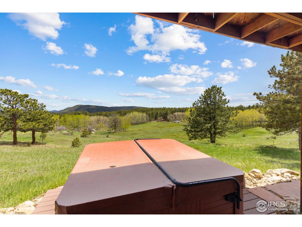 1117 Rock Lake Road Ward, CO 80481 - Photo 32 of 40 a view of swimming pool with a garden