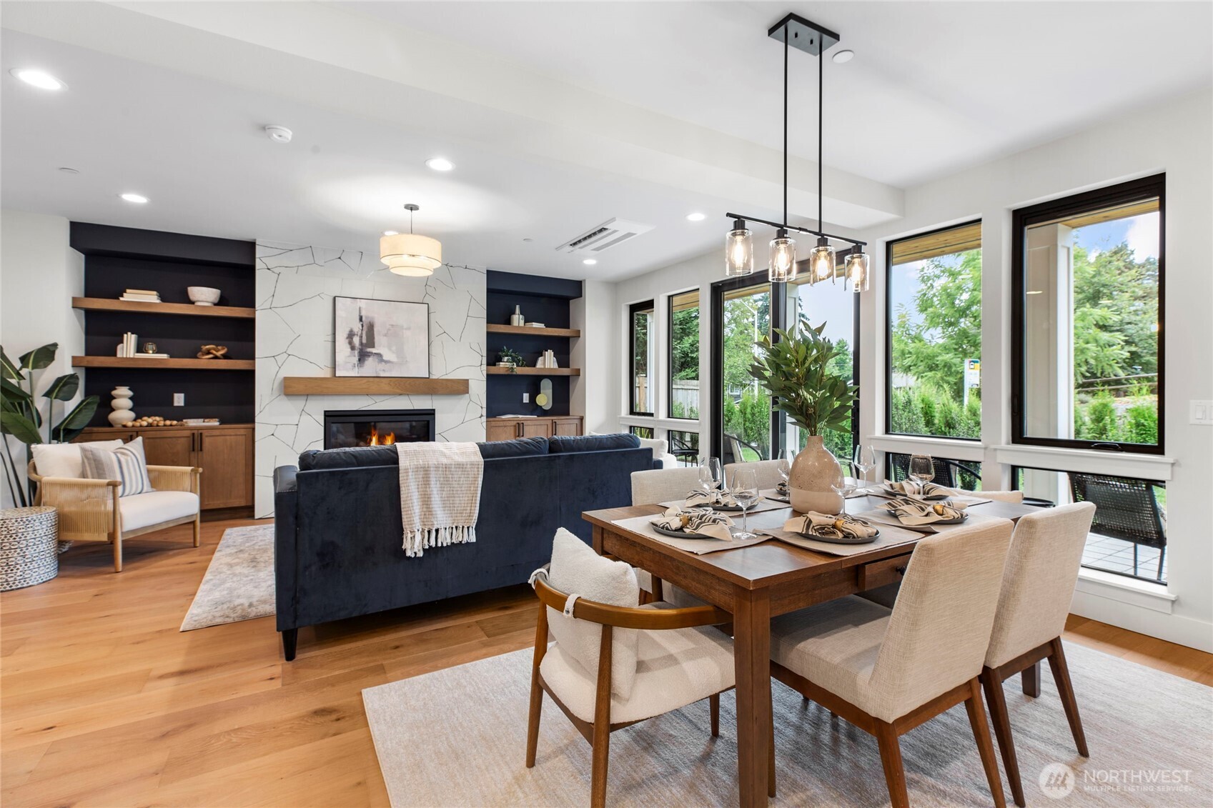 1504 3rd Street Kirkland, WA 98033 - Photo 6 of 36 a living room with furniture and a fireplace