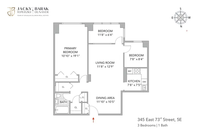$850,000 | 345 East 73rd Street, Unit 5E | Lenox Hill