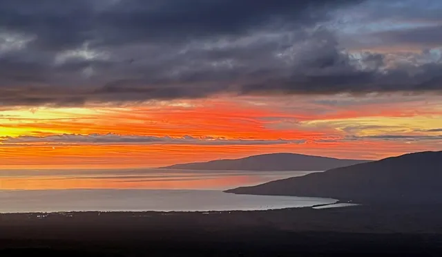 a view of an ocean and beach