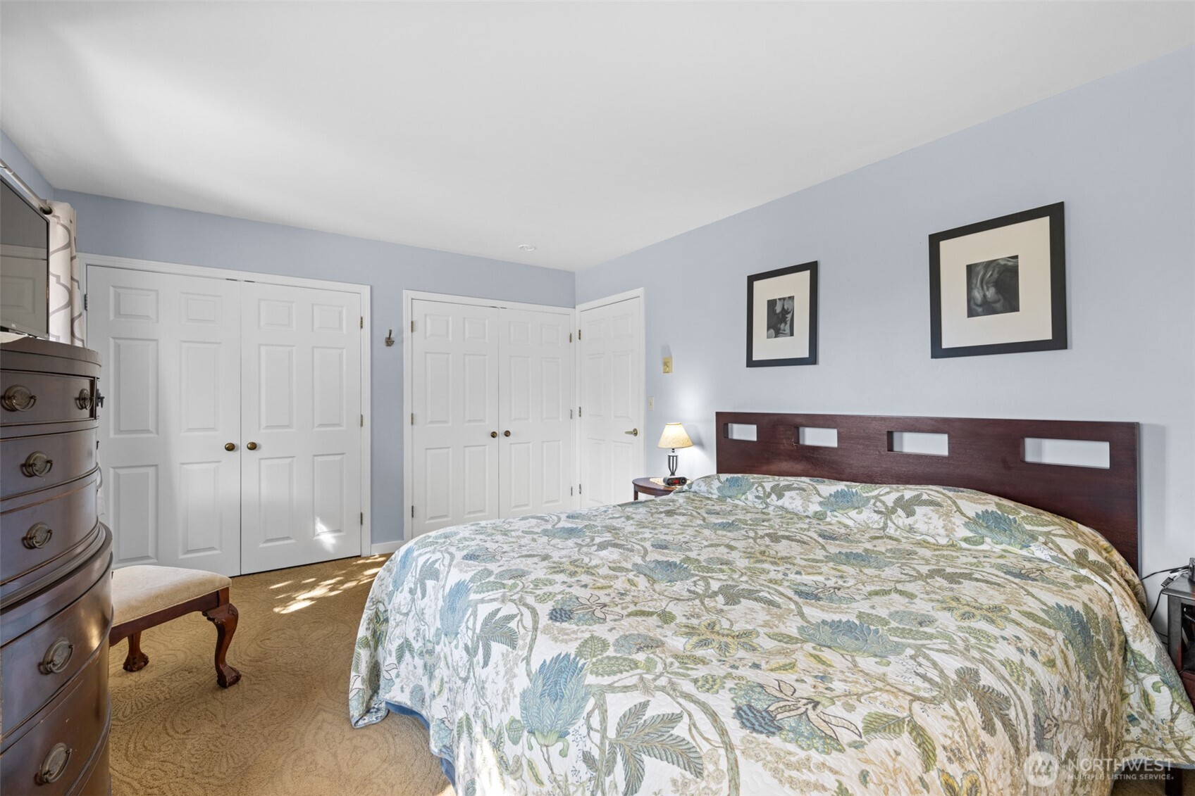 1330 Thornton Drive Sequim, WA 98382 - Photo 14 of 39 a bedroom with a bed and a view of kitchen