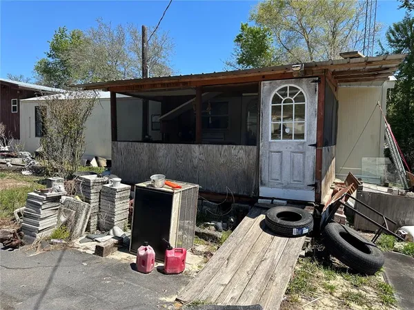 a backyard of a house