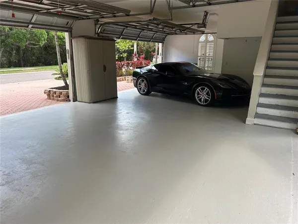 a car parked in front of a building