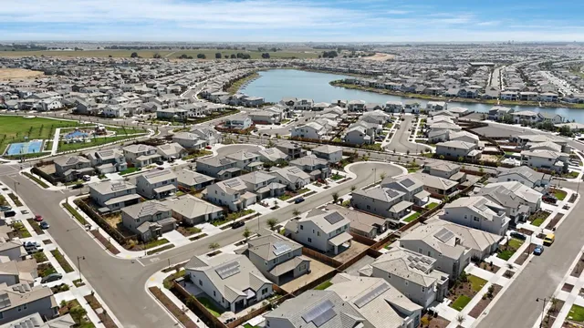 an aerial view of a city