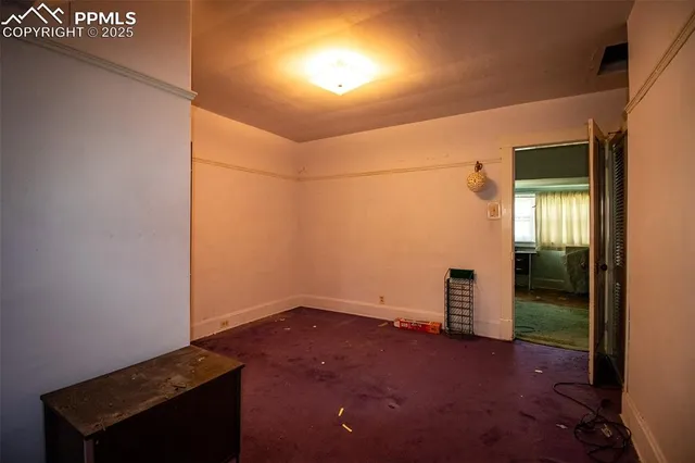 a view of a room with window