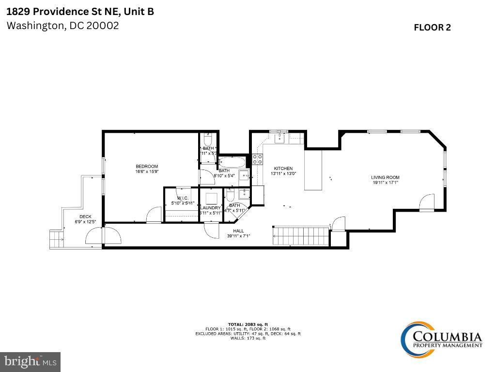 1829 Providence Street Northeast, Unit B Washington, DC 20002 - Photo 35 of 37 a picture of floor plan