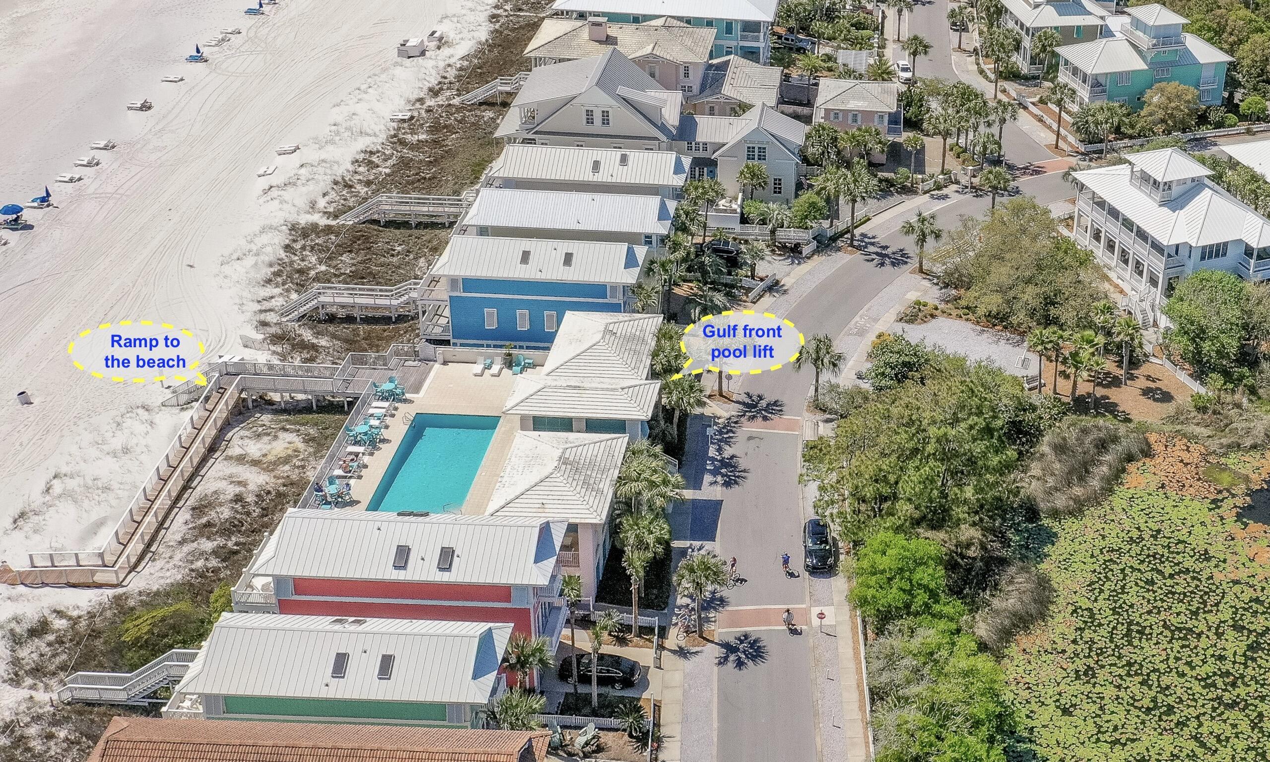 210 Village Way Panama City Beach, FL 32413 - Photo 50 of 56 an aerial view of residential houses with outdoor space