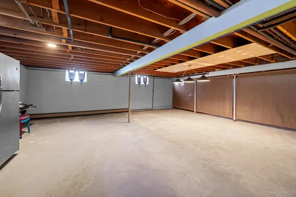 a view of a garage