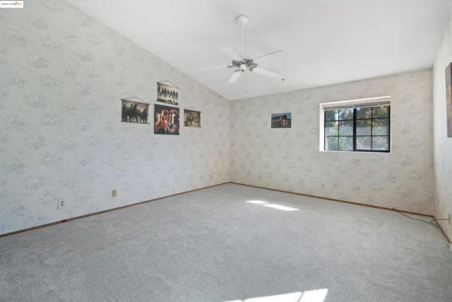 a view of small space with racks on the wall