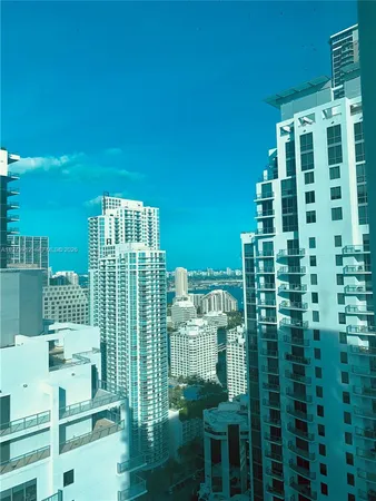 a view of a city from a balcony