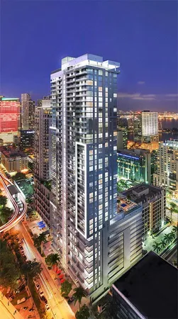 a view of city with tall buildings