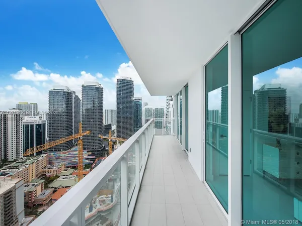 a view of balcony and city