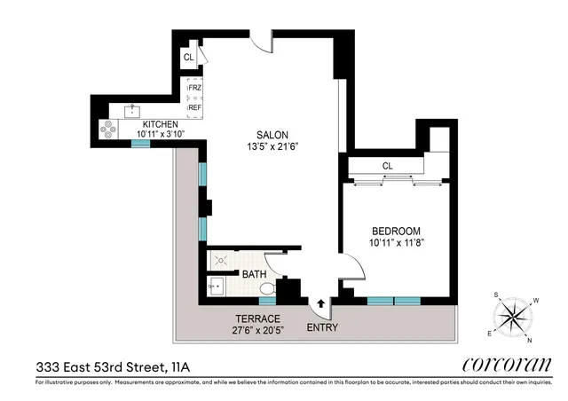$665,000 | 333 East 53rd Street, Unit 11A | Sutton Place