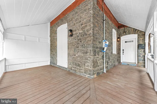 a view of a brick buildings with entryway