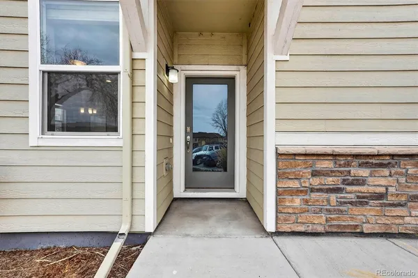 a view of a entryway door of the house