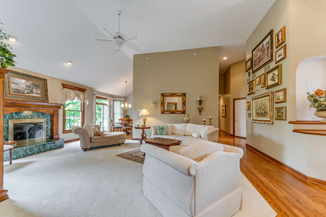 4N446 School Road St. Charles, IL 60175 - Photo 5 of 25 a living room with furniture and a fireplace