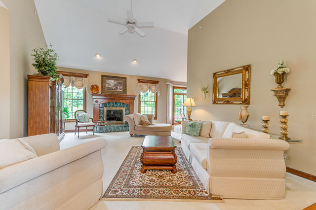 4N446 School Road St. Charles, IL 60175 - Photo 6 of 25 a living room with furniture and a fireplace