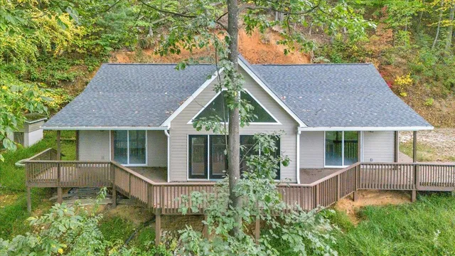 a house view with a garden space