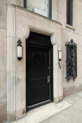 a front view of a house with shower