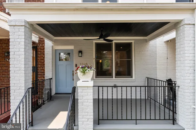 a view of a house with a porch