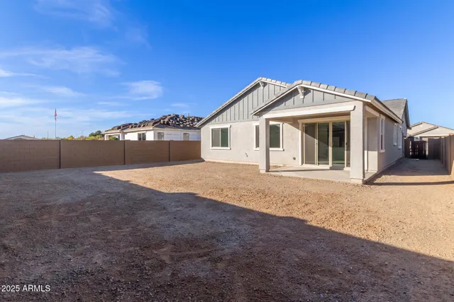 a backyard of a house