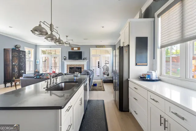 a kitchen with counter space