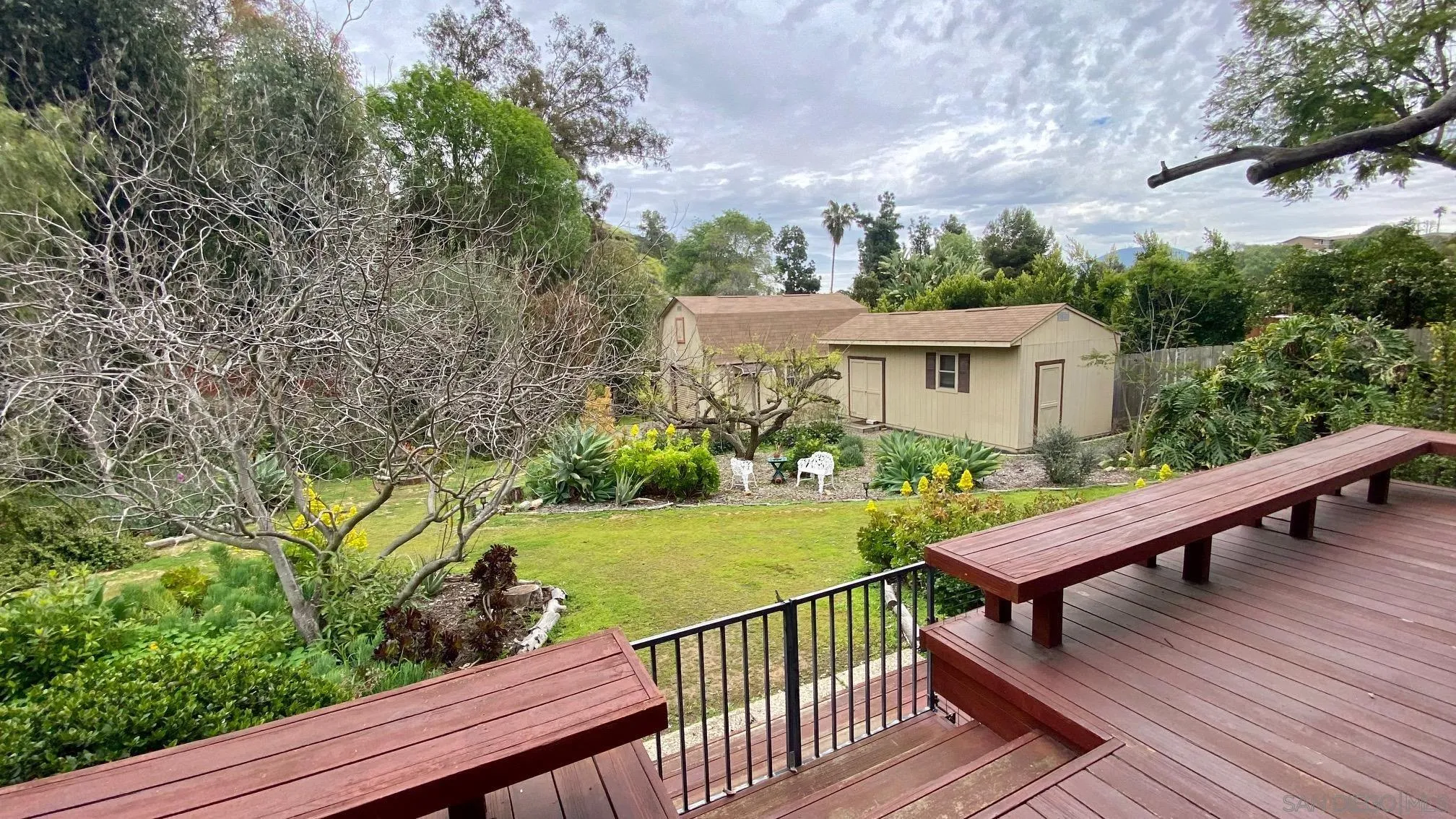 4351 Crestview Drive La Mesa, CA 91941 - Photo 38 of 49 a view of a wooden deck and a yard