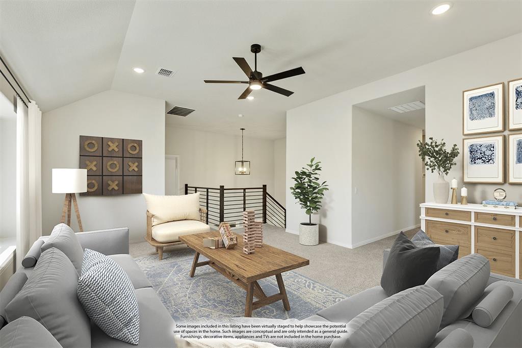717 Seahawk Street Joshua, TX 76058 - Photo 28 of 40 a living room with furniture and a wooden floor
