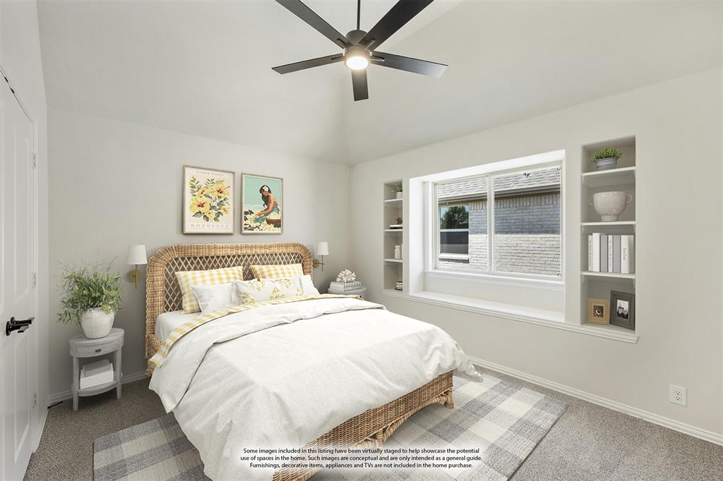 717 Seahawk Street Joshua, TX 76058 - Photo 33 of 40 a bedroom with a bed and a large window