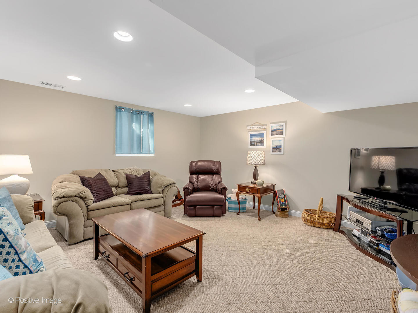 1607 East Indiana Street Wheaton, IL 60187 - Photo 26 of 31 a living room with furniture and a flat screen tv