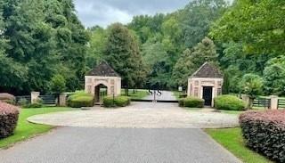 a house view with a garden space