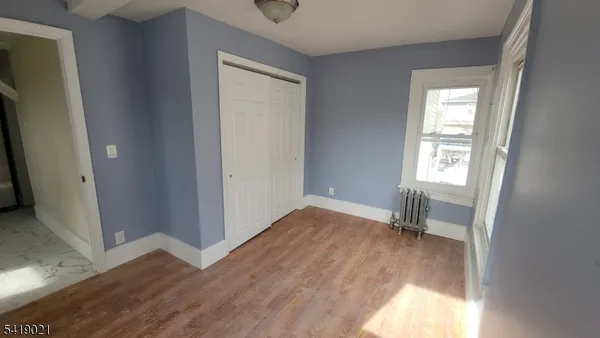 a view of a room with a window