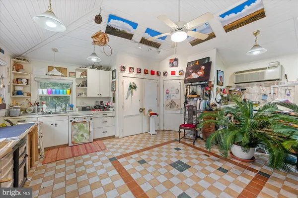 a room with storage and utility