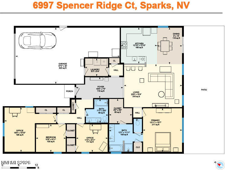 6997 Spencer Ridge Court Sparks, NV 89436 - Photo 38 of 38 a black and white photo of a living room