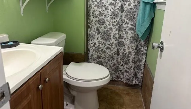 a bathroom with a sink and a toilet
