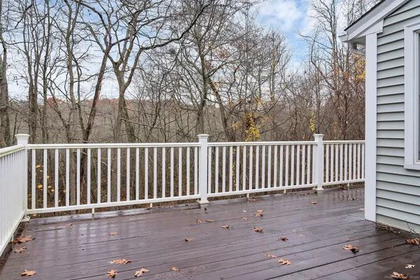a view of a wooden deck