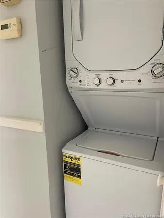 a close up view of washer and dryer