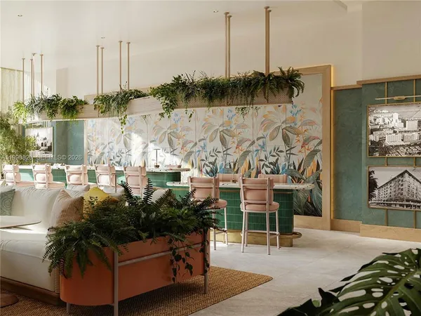 a room with furniture