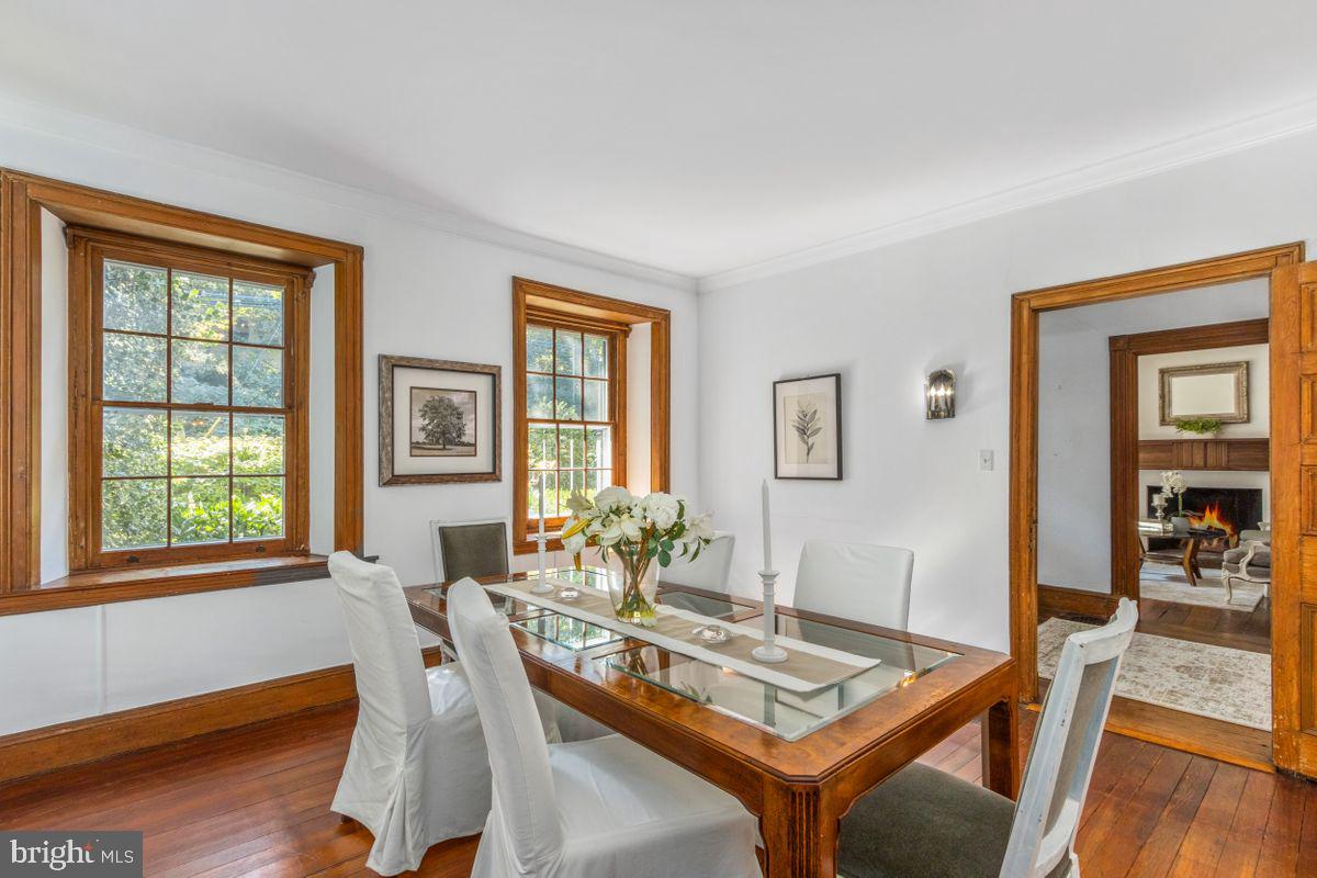 569 Conestoga Road Villanova, PA 19085 - Photo 16 of 52 Dining Room With Original Trim and Flooring