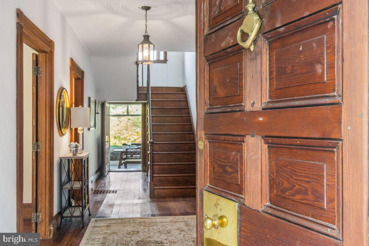 569 Conestoga Road Villanova, PA 19085 - Photo 5 of 52 Original Entrance Door. Front to Back Hallway