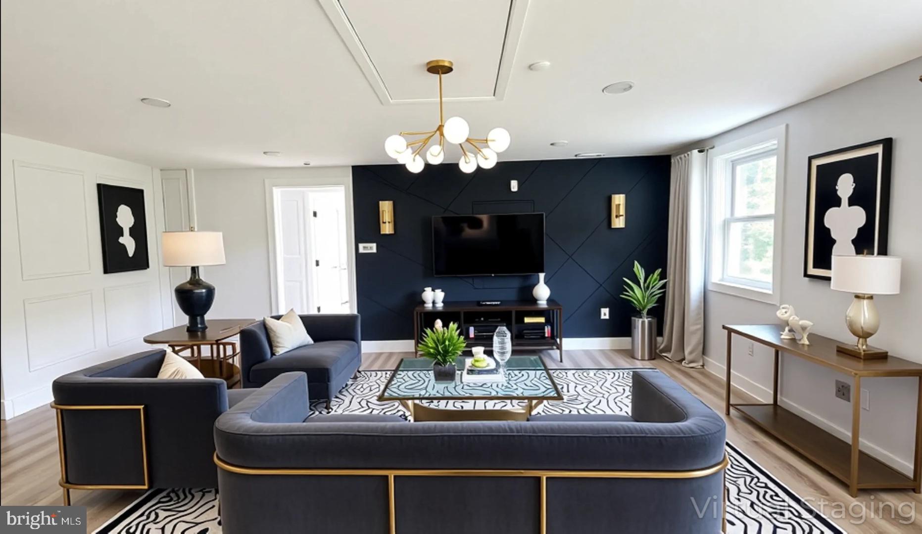 5401 Ferndale Street Springfield, VA 22151 - Photo 2 of 28 a view of a dining room with furniture and a chandelier