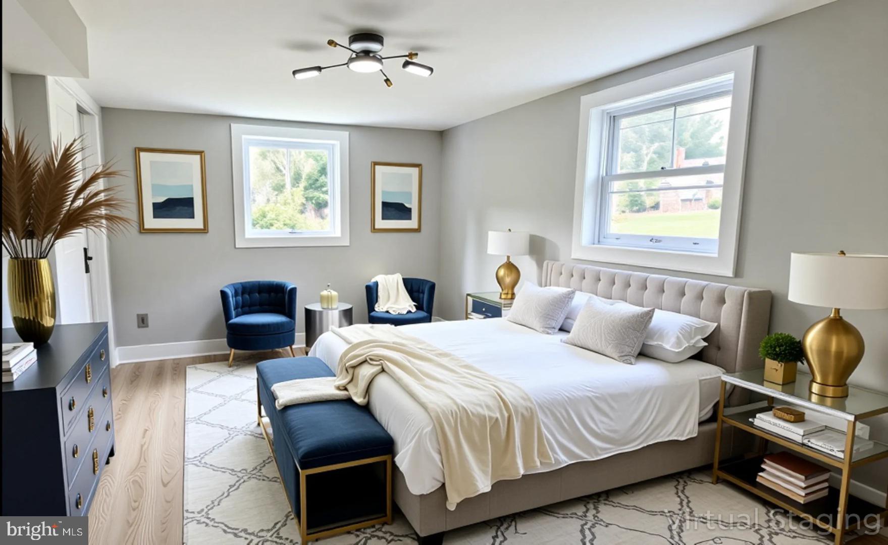 5401 Ferndale Street Springfield, VA 22151 - Photo 5 of 28 a bedroom with bed a flat tv screen and a dresser