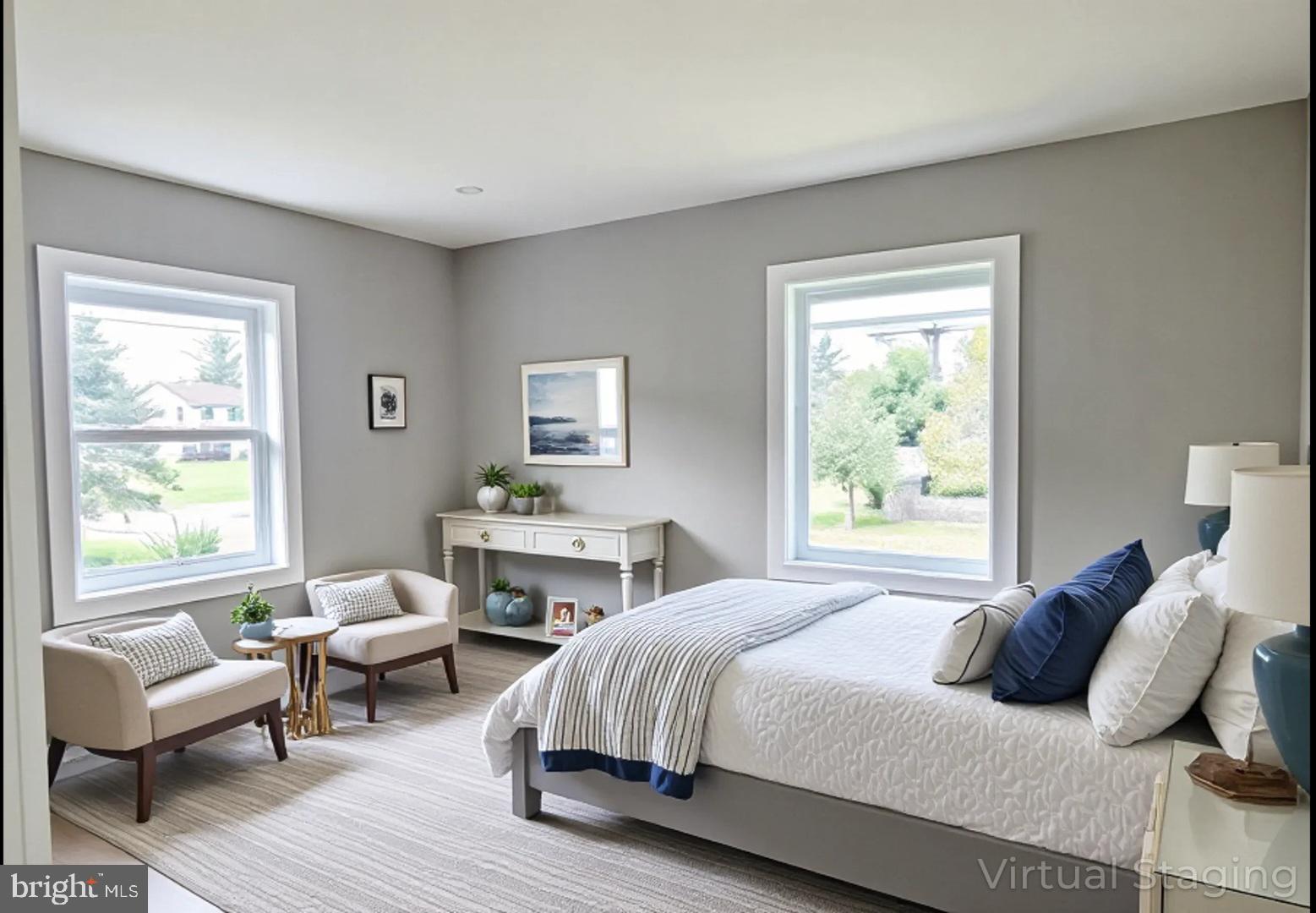 5401 Ferndale Street Springfield, VA 22151 - Photo 7 of 28 a bedroom with a bed wooden floor and windows
