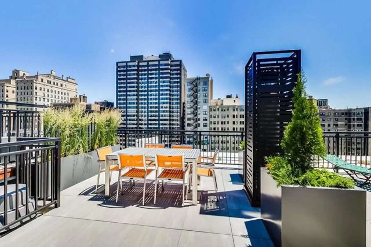 1430 North Astor Street, Unit 19C Chicago, IL 60610 - Photo 31 of 41 a view of swimming pool with outdoor seating and plants