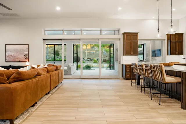 a bathroom with a bathtub and a sink