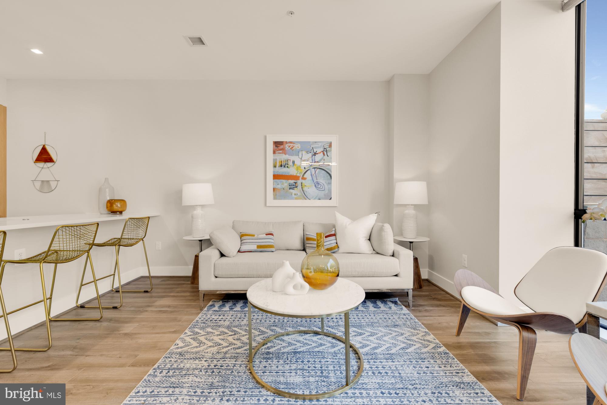 1628 11th Street Northwest, Unit 105 Washington, DC 20001 - Photo 14 of 55 a living room with furniture and a rug
