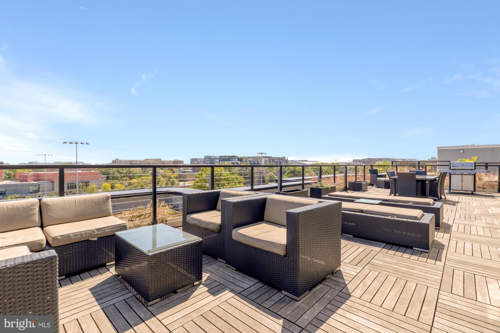 1628 11th Street Northwest, Unit 105 Washington, DC 20001 - Photo 52 of 55 a roof deck with couches and potted plants