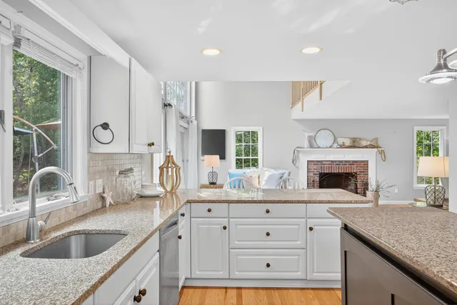 a table and chairs in a room