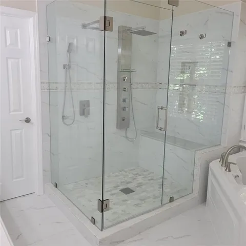 a close view of water heater room