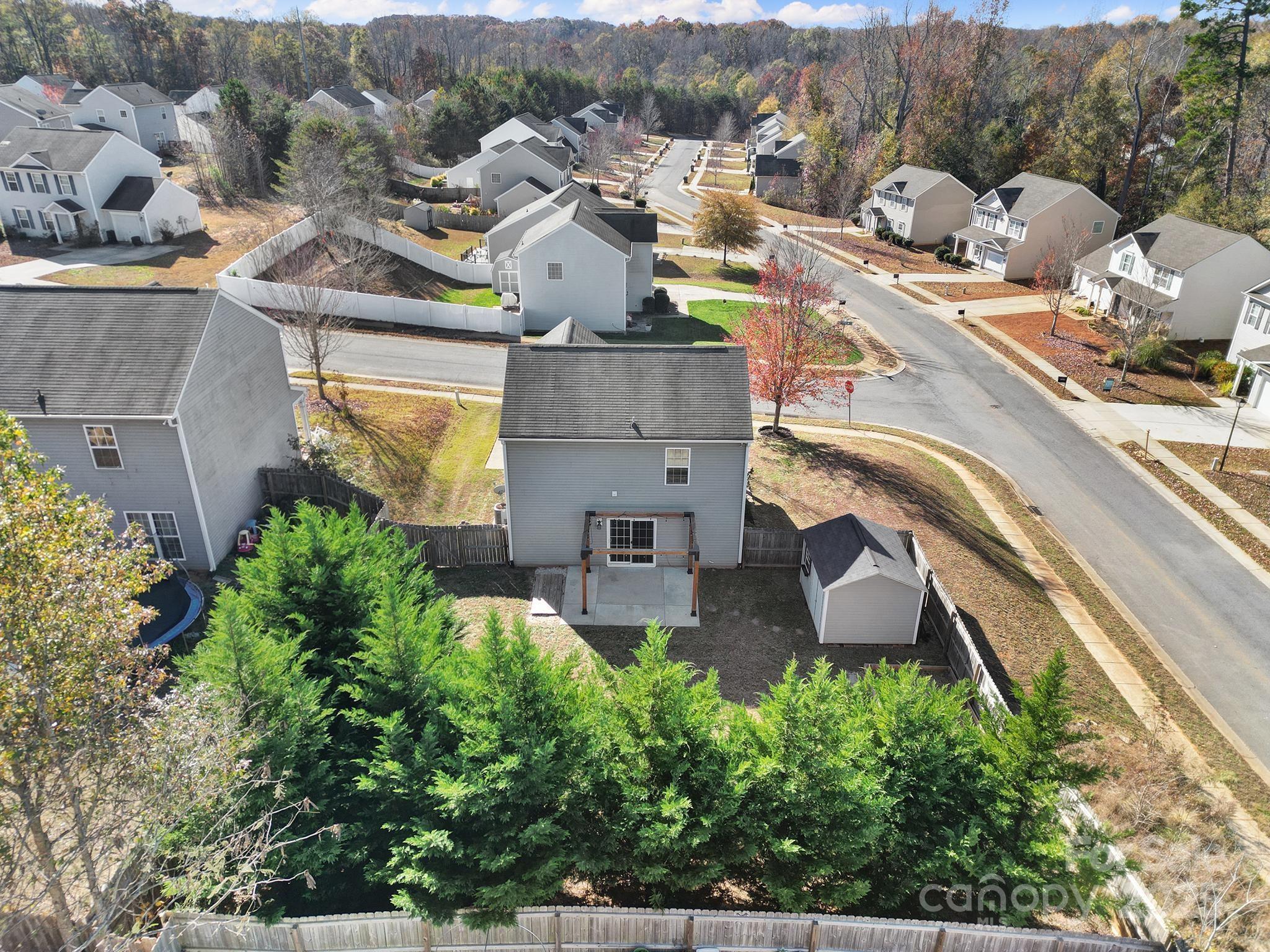 2001 Roscommon Drive Clover, SC 29710 - Photo 34 of 37 an aerial view of a house with a garden
